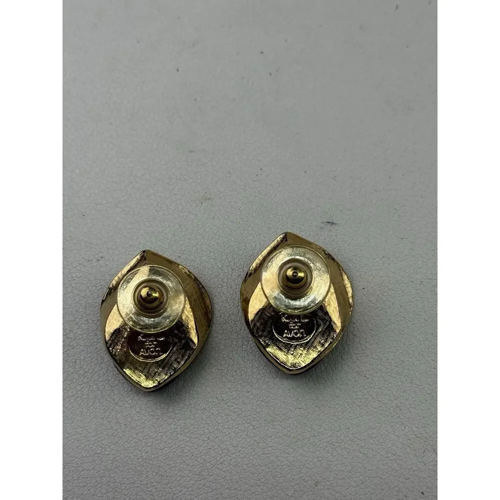 KJL Kenneth Jay Lane for Avon Black Tulip Flower Pierced Earrings Vintage - Picture 5 of 10